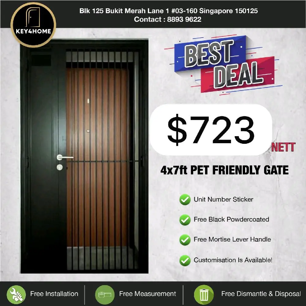 Size 4x7 Modern Pet Friendly Gate