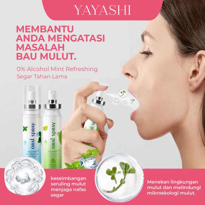 [COD-AF] BOAE Fruit Oral Breath Spray Rasa Mint Memberikan Kesegaran Pada Mulut & Gigi Menghilangkan Bau Mulut Serta Menjaga Kesegaran Mulut Tahan lama Dengan Sensasi Dingin & Segar 1