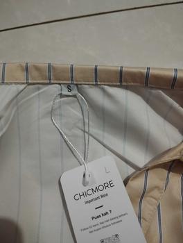 Product Review of FADFAD[Ready Stock] Kemeja Lengan Pendek Bermotif Garis Krah V-neck Untuk Wanita from 9**9 1
