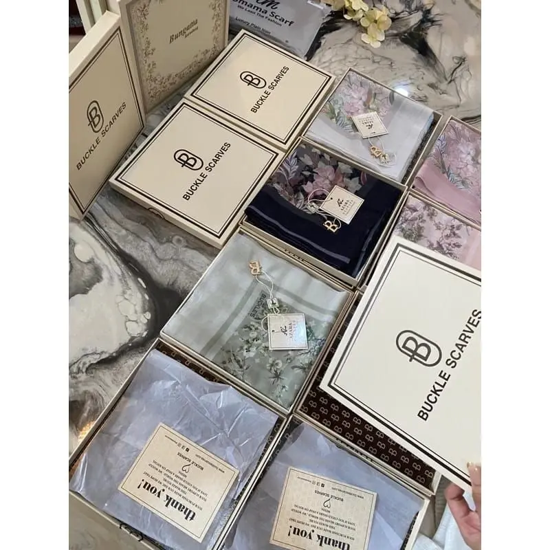 PAKET HEMAT 2PCS HIJAB BUCKLE SCARVES AZARA MEWAH
