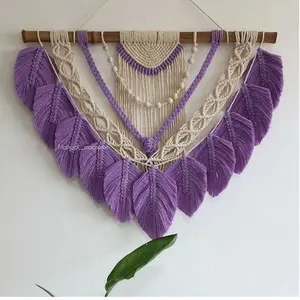 Bohemian macrame, makrame pajangan macrame daun hiasan dinding bohemian
