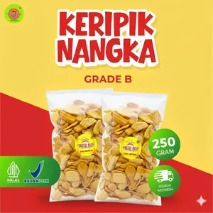 KERIPIK NANGKA OVEN GRADE B 250 GRAM Manis Food Snack Cemilan Kripik Kering
