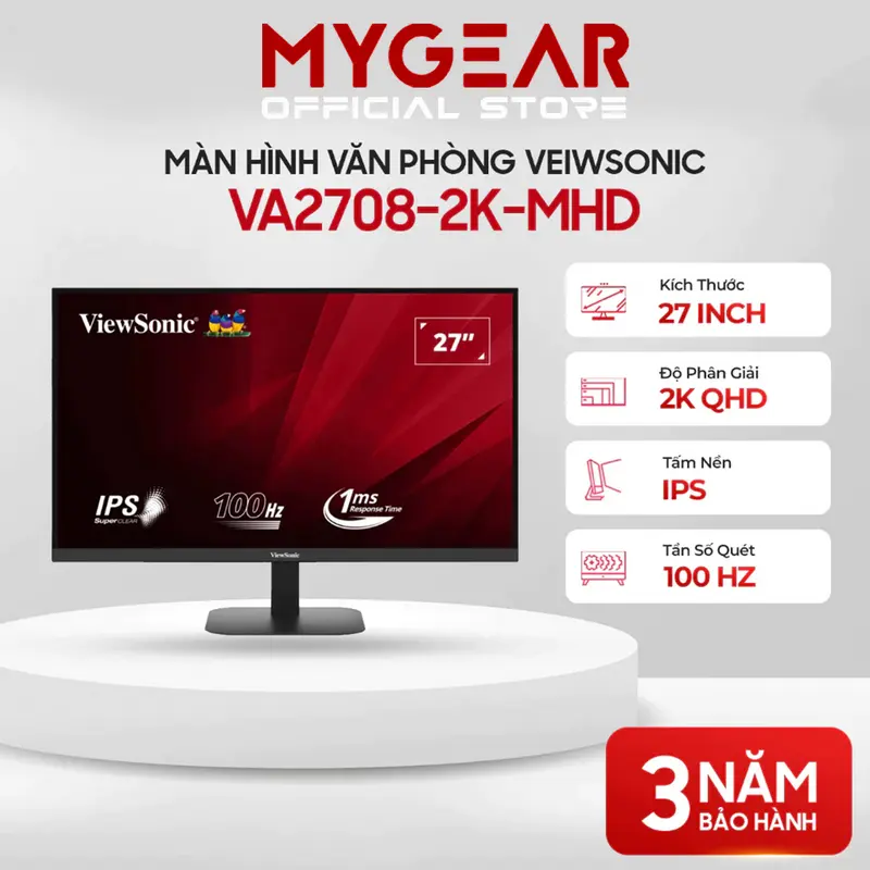 Màn Hình Máy Tính - Viewsonic VA2708-2K-MHD 27" QHD 2K 100Hz - Chính hãng bảo hành 36 tháng 0