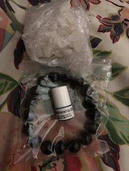 Product Review of Natural black obsidian bracelet from A**i 0
