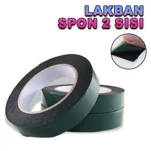 Lakban Double Tape Spon Busa Hitam Isolasi Bolak Balik Perekat Serbaguna dengan ketebalan 1 mm LD-23