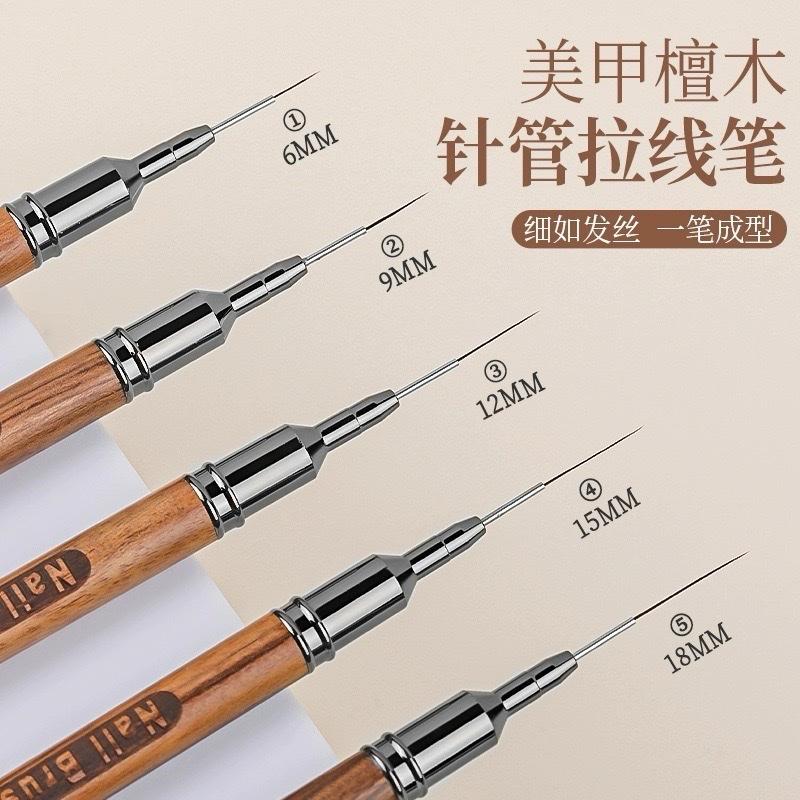  Cọ nét thân gỗ Nail Brush cao cấp có nắp đậy vẽ móng 