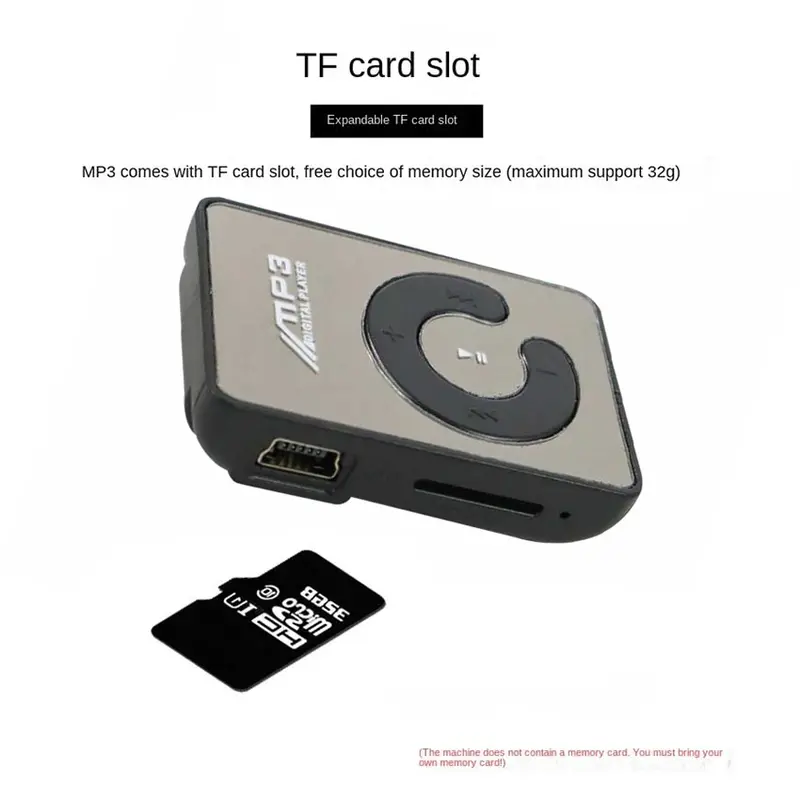 MP3 Player Micro SD Card dengan Klip - Model Terbaru Lagu Lcd 5