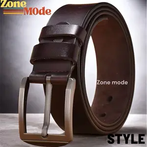 Zone Mode sabuk dewasa  Ikat Pinggang Pria dan Wanita GESPER IKAT PINGGANG PRIA DAN WANITA KULIT SINTETIS MODEL JARUM Ring Uniseks gesper kulit pria model jarum /sabuk kulit/belt