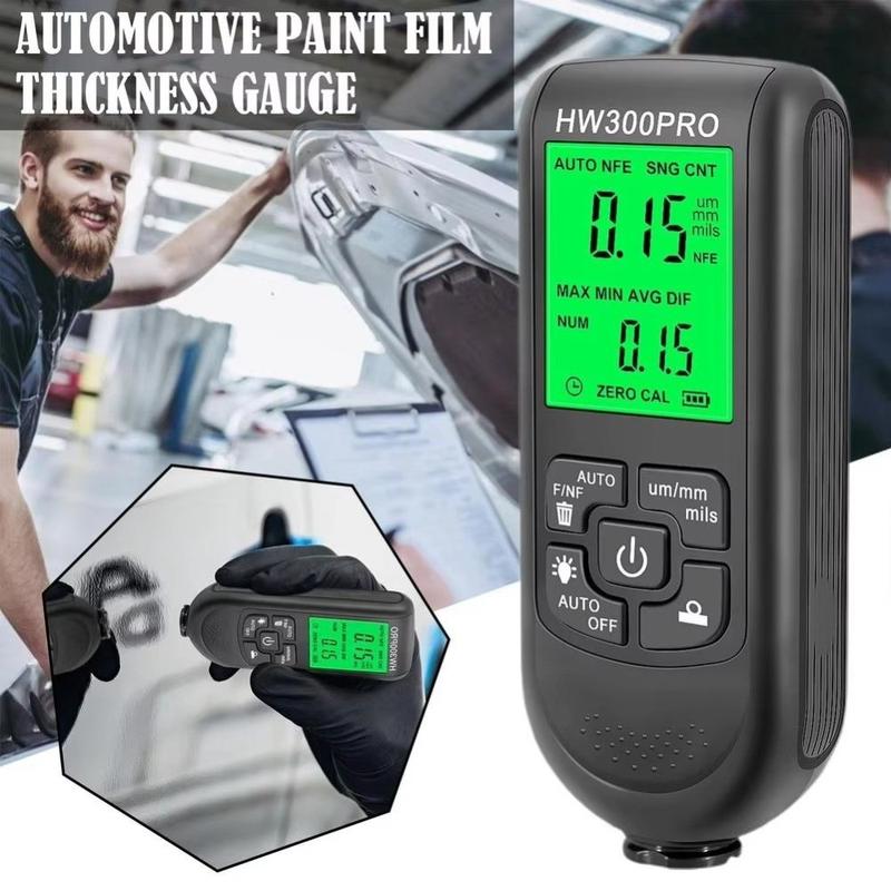 Bền bỉ Phạm vi 0-2000UM Máy đo độ dày sơn Màn hình kỹ thuật số Đo lường tự động…