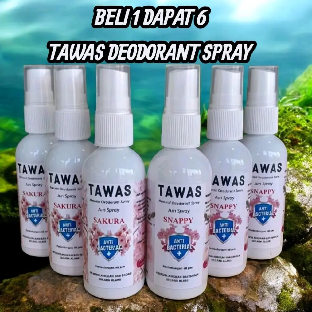 JUNSPRAY PAKET 6PCS TAWAS DEODORANT SPRAY 60ML JA