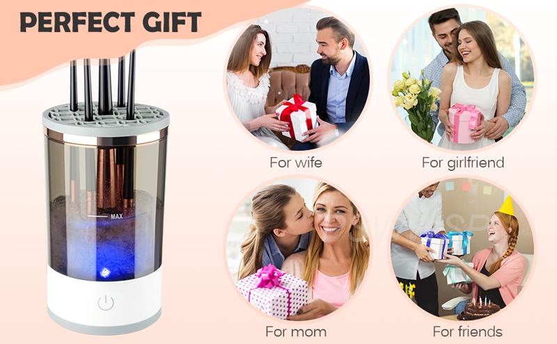 Product Introduction of [SG Seller] 3-in-1 Automatic Makeup Brush Cleaning and Drying Automatic Spinning Makeup Brush Cleaner Cosmetic Brush Cleaner 13