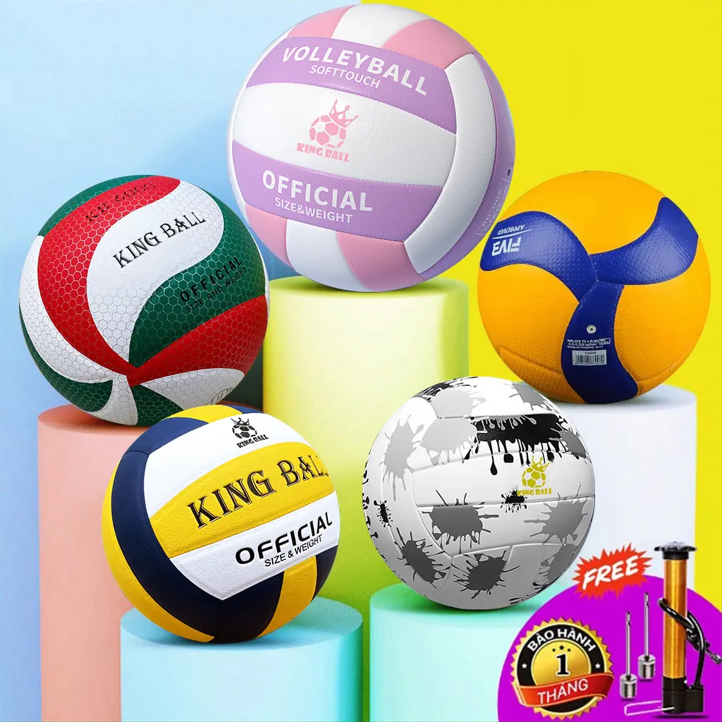 Bóng Chuyền Da King Ball Quả Bóng Chuyền Chính Hãng Giá Rẻ Nam Nữ Thi Đấu Tập Luyện Ngoài Trời Cho Trẻ Em Học Sinh Viên Người Lớn