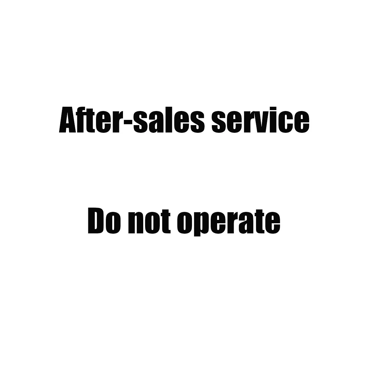 After-sales card, please do not place an order