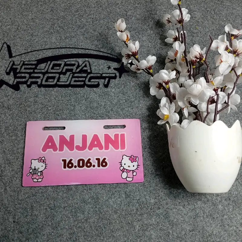 PLAT SEPEDA LISTRIK KARAKTER MIXUE HELLOKITTY KUROMI LABUBU DORAEMON 2
