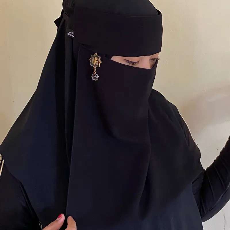 NIQOB BEDOON ESSEM 35cm liontin ORI rantai arab Saudi (jahitanlokal)
