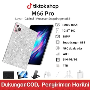 （COD）5G Tablet M66 Pro Snapdragon 888 10.8'inci [16GB+1TB] | Pengalaman Pro Layaknya PC | 120Hz OLED Real Color FullView Display | Ultra-tipi Bluetooth Layar tablet .