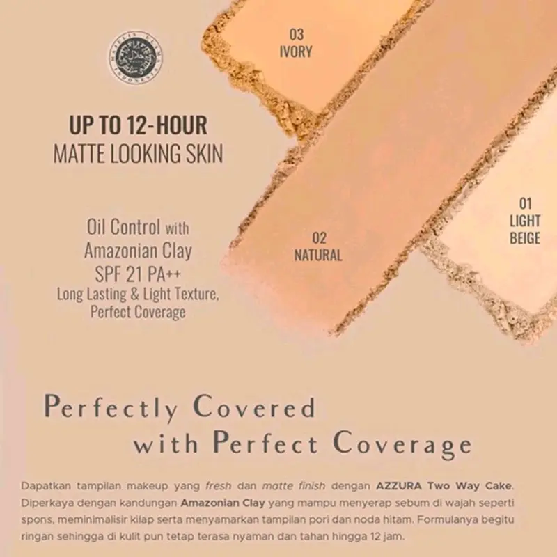 Azzura Two Way Cake Bedak Foundation Tahan Lama 2