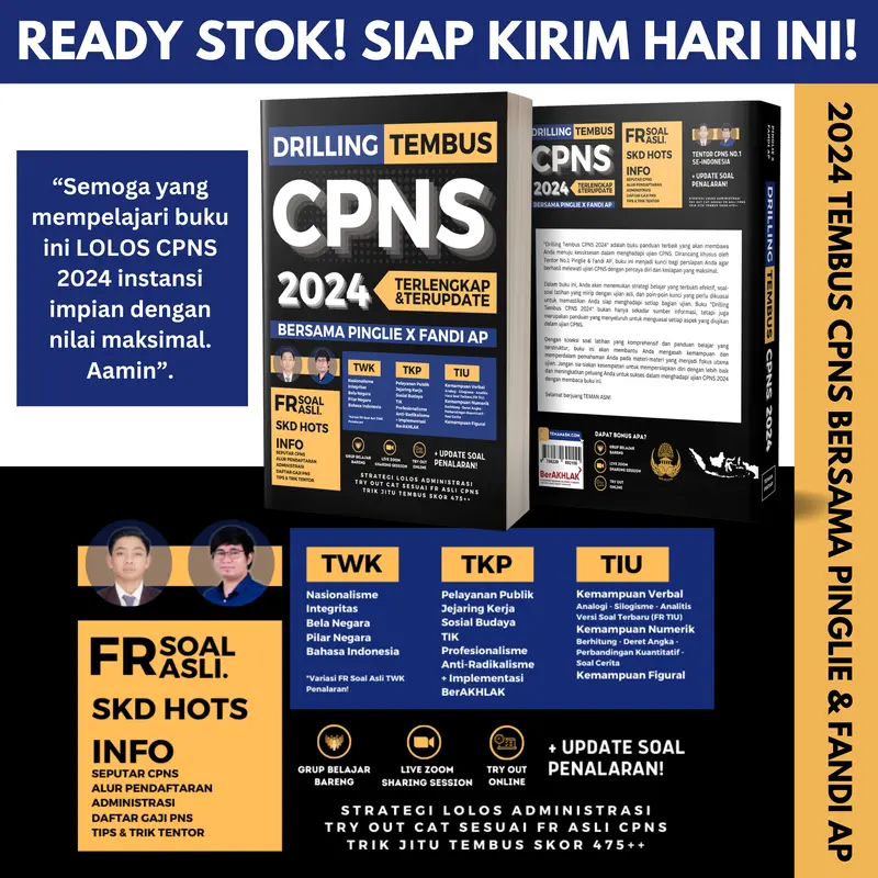 BUKU CPNS 2024 PINGLIE x FANDI AP + SOAL PENALARAN