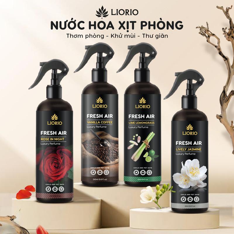  Nước hoa xịt phòng cao cấp Liorio - Khử mùi hiệu quả tỏa hương thơm tự nhiên cho không gian phòng ốc nhanh chóng giúp thư giãn tinh thần 