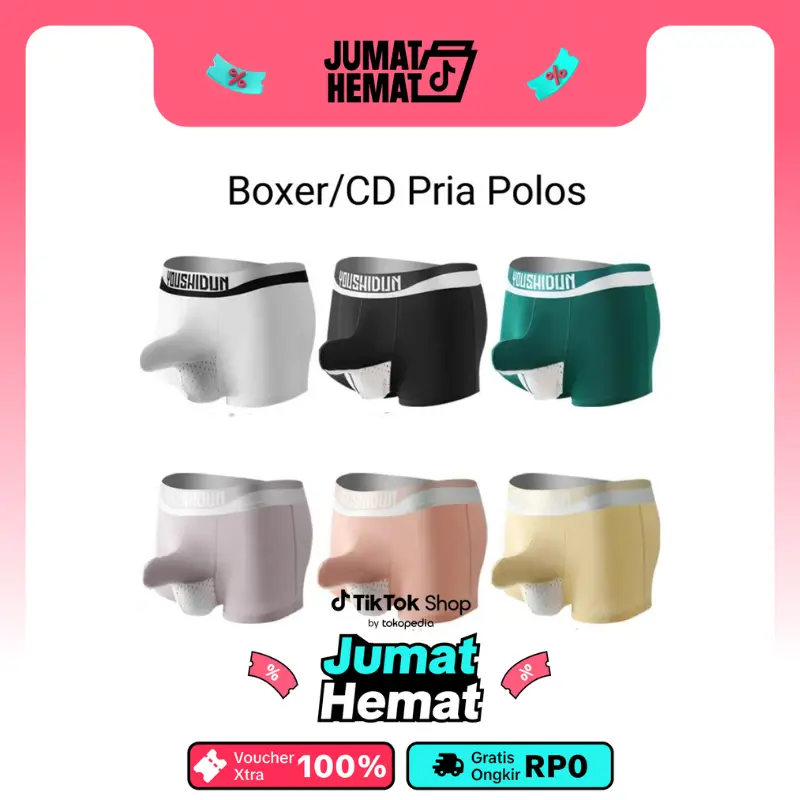 [COD] BOXER TRENDI PRIA DEWASA/CD LAKI LAKI KATUN SEKSI Nyaman Spandex Lembut Pendek Remaja celana  dalam Hitam clarkarida  boxer