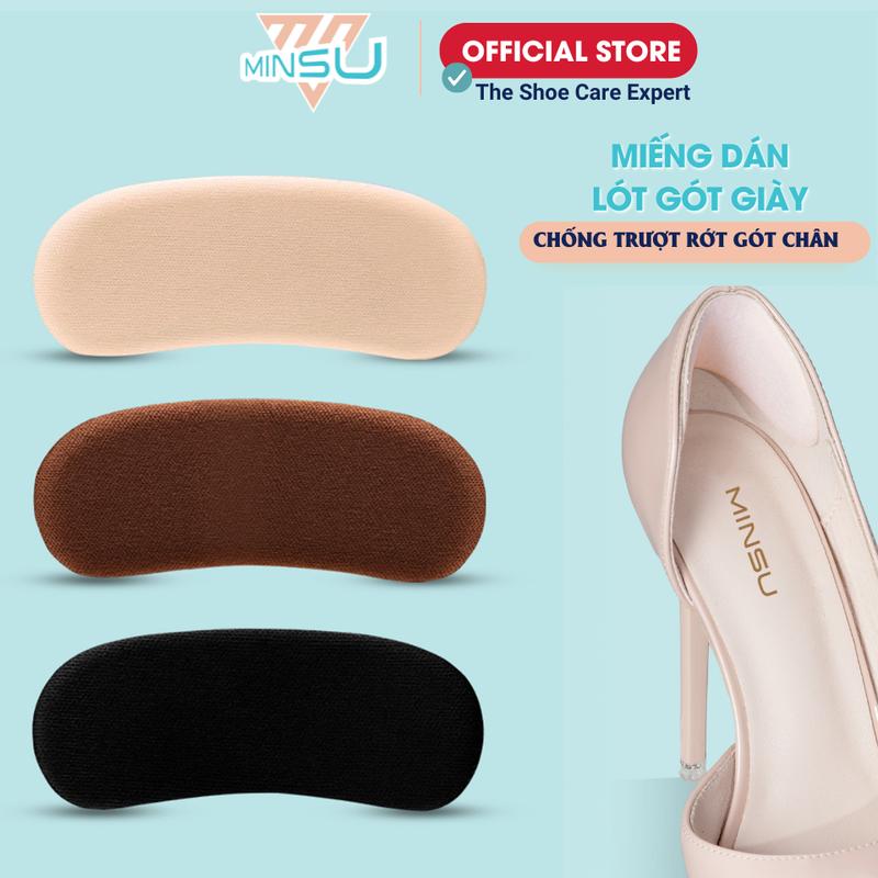 Miếng Dán Lót Gót Giày Chống Trượt MINSU M5516 Đệm Chống Trầy Gót Chân, Bị Rộng Chuyên Cho Giày Cao Gót, Thể Thao Nam Nữ