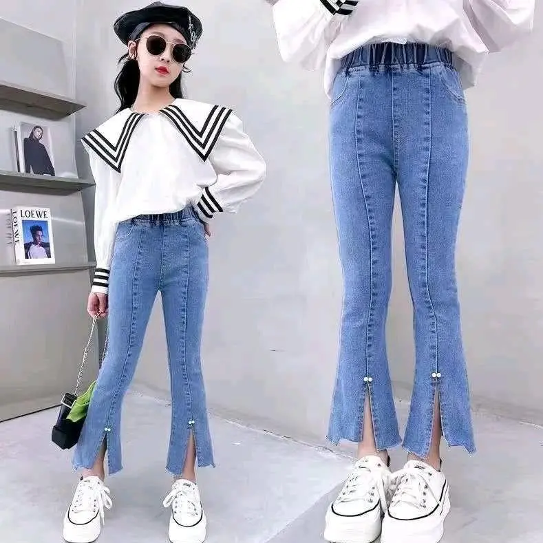 Celana Jeans Anak Perempuan Import Model Terbaru dengan Motif Lucu dan Bordir 3D Celana Cutbray Fashion 0