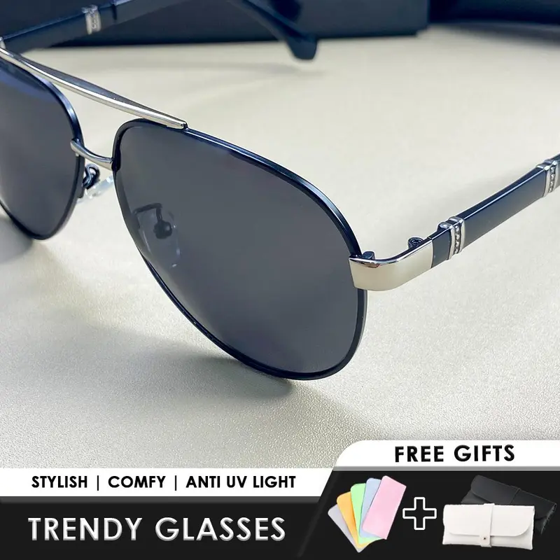 【Free Dompet & Lap】Kacamata Pria Polarized UV Protection Mengemudi Kaca Mata Memancing Paset Ikan By Pijarus Eyewear Alpacaman【cool vision】【b6102】 Sunglasses 6