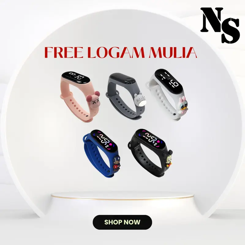 [FREE LM] Jam Tangan digital anak perempuan anti air SmartWatch Anak LED Y1 Ori Fashion 0