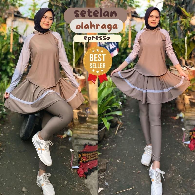 TERLARIS!!! BAJU SET OLAHRAGA SPORTY BAHAN JERSEY SEUPER MATT PREMIUM // SET OLAHRAGA MUSLIM // PAKAIAN OLAHRAGA SET MUSLIM JERSEY ADEM // CELANA ROK OLAHRAGA SET MUSLIM // WARNA HITAM VANHOTEN ELEKTRIL TAOPE NAVY UKURAN ALL SIZE JUMBO XXXL 5
