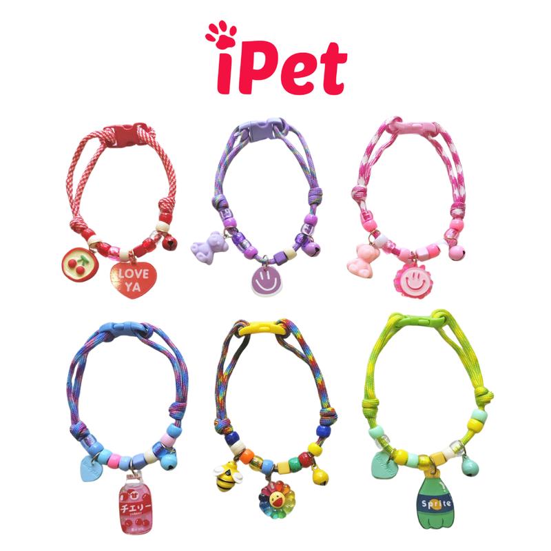 Vòng Cổ Hoạ Tiết Charm Nhựa Dể Thương Dành Cho Thú Cưng - iPet Shop
