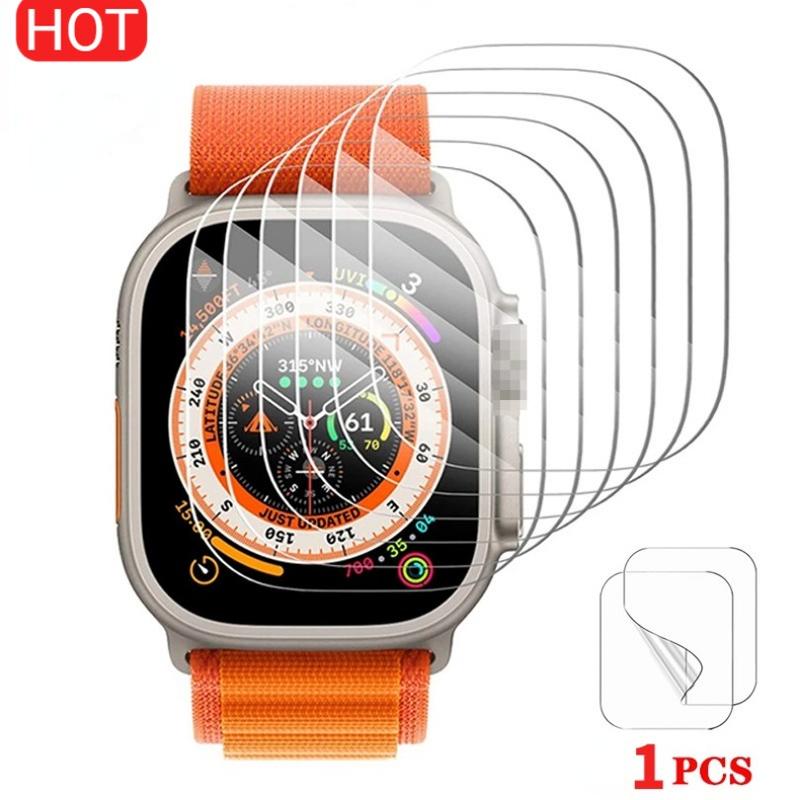 Bảo Vệ Toàn Màn Hình, Trong Suốt, Dành Cho Dây Đeo Đồng Đồng Hồ Apple, Dòng iWatch 49mm, 45mm, 44mm, 42mm, Ultra2, 8, 7, SE, 4, 5, 6, 3, 2, 1, 40, 41, 38 mm, Phụ Kiện Đồng Hồ Thông Minh, Màng Bảo Vệ Mềm, Không Phải Kính