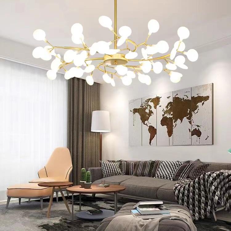 【Siap Stok COD】Lampu Hias Gantung Desain Kunangkunang Gaya Modern 18/30 kepala Antik Untuk Ruang Tamu Kamar Ruang Tamu Sederhana 3