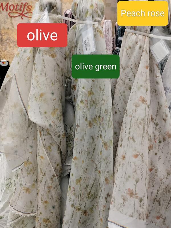 MOTIFS - ( HARGA 0.5 METER ) MILKY ORGANZA PRINT | ORGANZA MILKY  D3 7