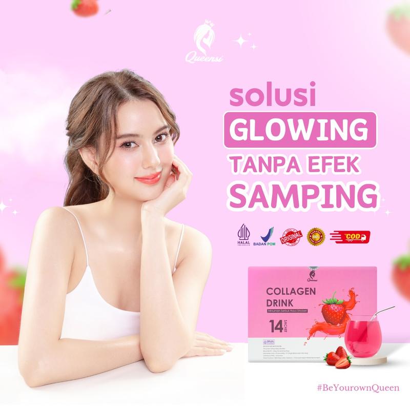 Product Introduction of [ 2 Box ] Collagen Queensi Original Isi 28 Sachet - Suplemen Kecantikan Kulit minuman  pemutih collagen 0