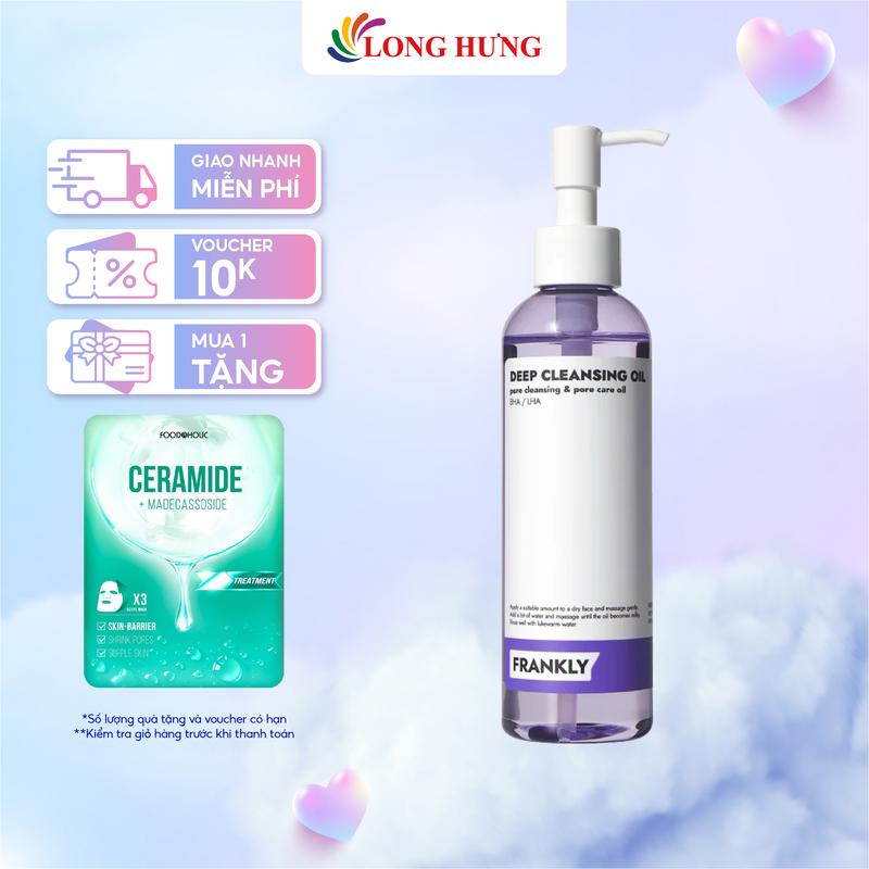 Dầu tẩy trang Frankly Deep Cleansing Oil giúp làm sạch mụn ẩn và mụn đầu đen (200ml)