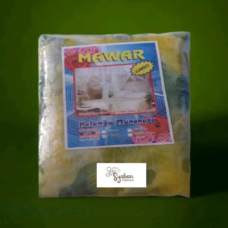 KELAMBU TIDUR KOTAK || KELAMBU MOTIF BUNGA || KELAMBU TIDUR JUMBO 200x200 KELAMBU TIDUR MOTIF Biru Kain Kuning 3
