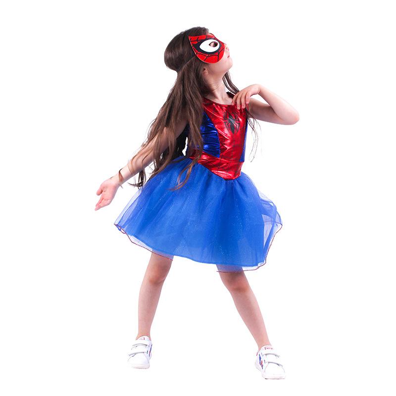 Halloween Bsrlons Spider Woman Cosplay Children Stage Wear Performance Wear Halloween Play Costume 4