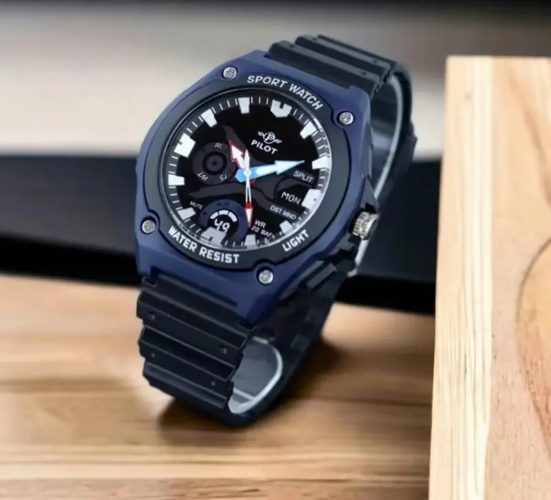 TANPA BOX - Jam Tangan Anak Laki Laki Remaja Analog Pilot 1307 Rubber Original Jam Tangan Tahan Air Jam Tangan Anak Remaja Fashion Fashion Karet 0