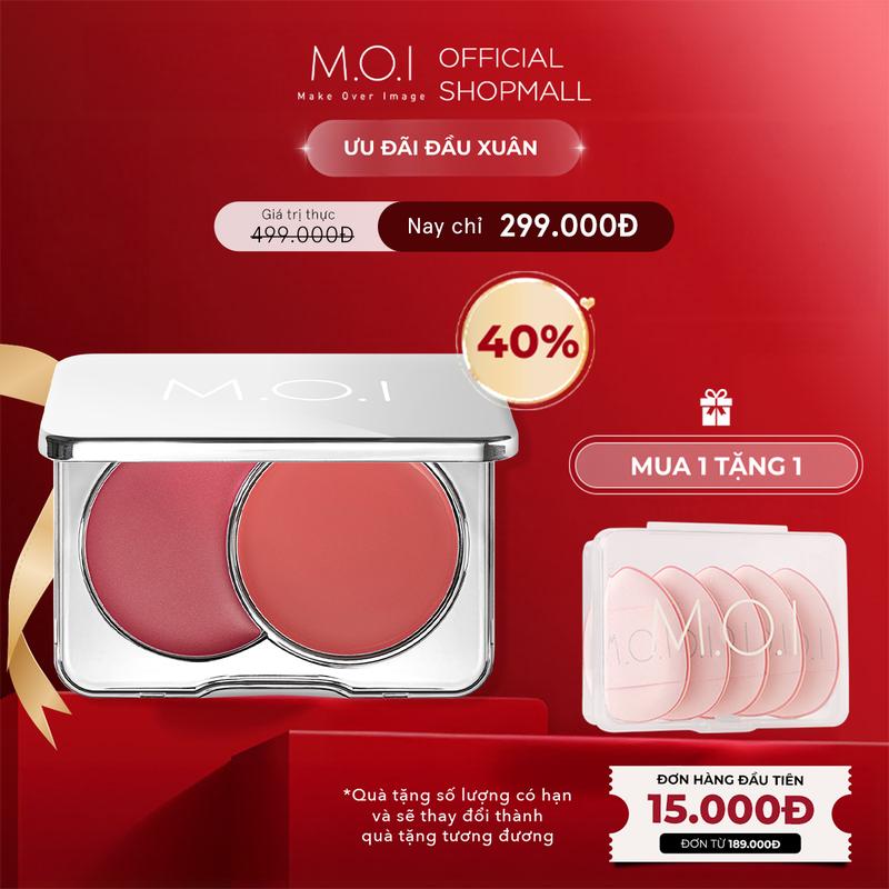 Má hồng kem 2 màu MOI Dual Cream Blusher 8 gram