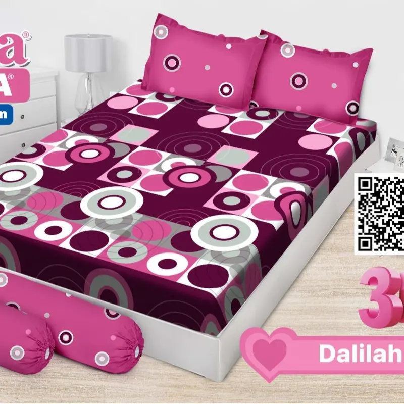 Sprei Bonita Emilia 180X200 Bantal 4 King Size No. 1 mix motif modern 2