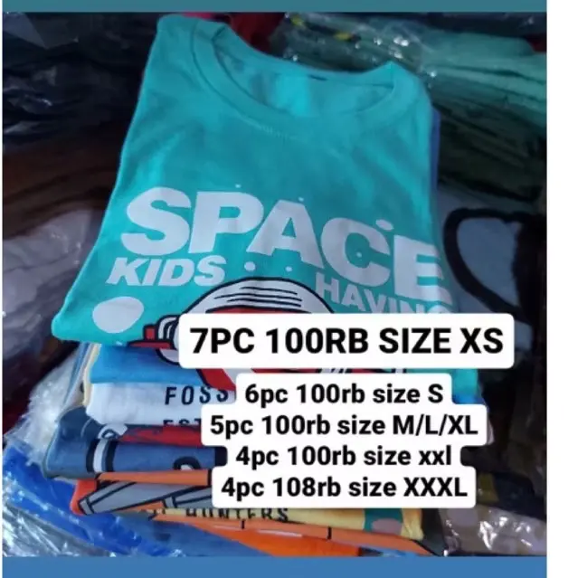 SN2 Paket Kaos Anak Laki-Laki Combed Motif Acak - Paket Hemat Isi 4-7 Pcs Bahan Katun Lembut & Tahan Lama Size XS-XXXL