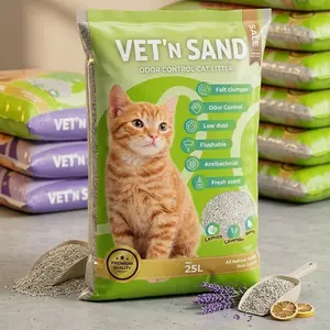 Vet N Sand - 25 Litter Pasir Gumpal Kucing Pasir Wangi Pasir Zeolite Kucing