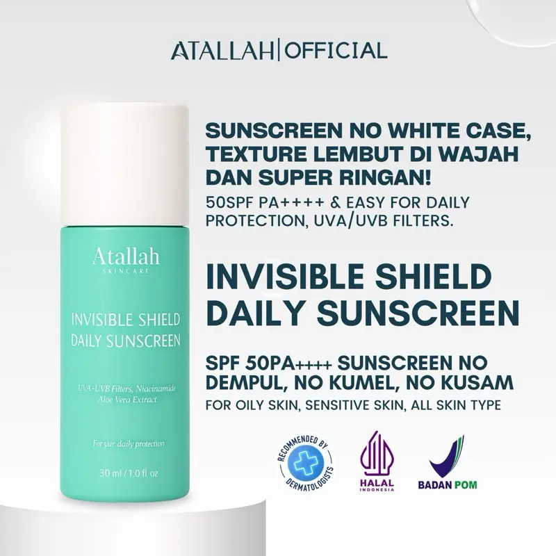 [FLASH SALE] ATALLAH 5Pcs Paket Glow Up Basic Skincare Brightening set | Pencerah Wajah | Menghilangkan Flek Hitam | Spf 50 PA +++ 6