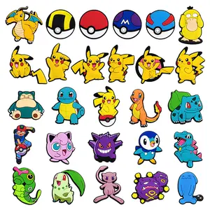 Lucu 1 Buah Kartun Jepang Anime Pokemon Sepatu Tempelan Gesper DIY Menghias PVC untuk Sandal Pin Aksesoris Sepatu Anak Laki-laki Perempuan Pesta Hadiah Unik