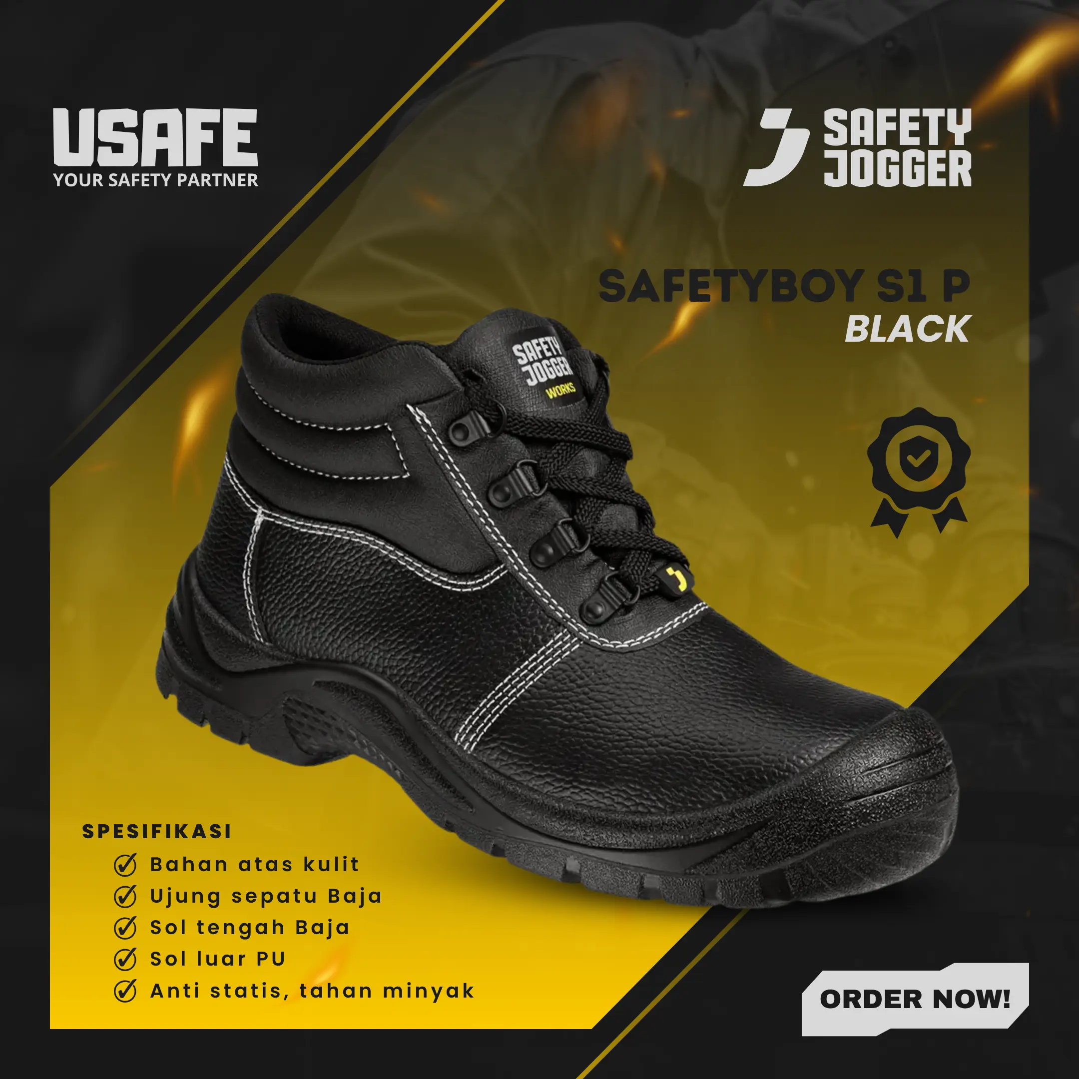 Sepatu Safety Jogger Safetyboy S1P