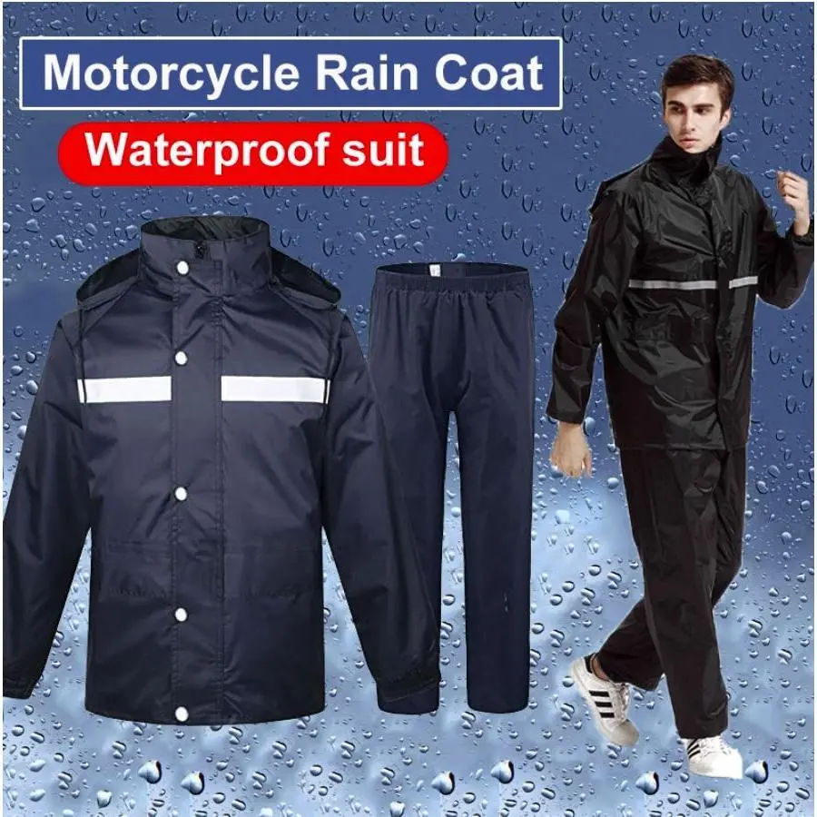Raincoat Rainsuit Baju Hujan Motorcycle Bike Bicycle Rain Suit Hujan Rain Coat + Pants