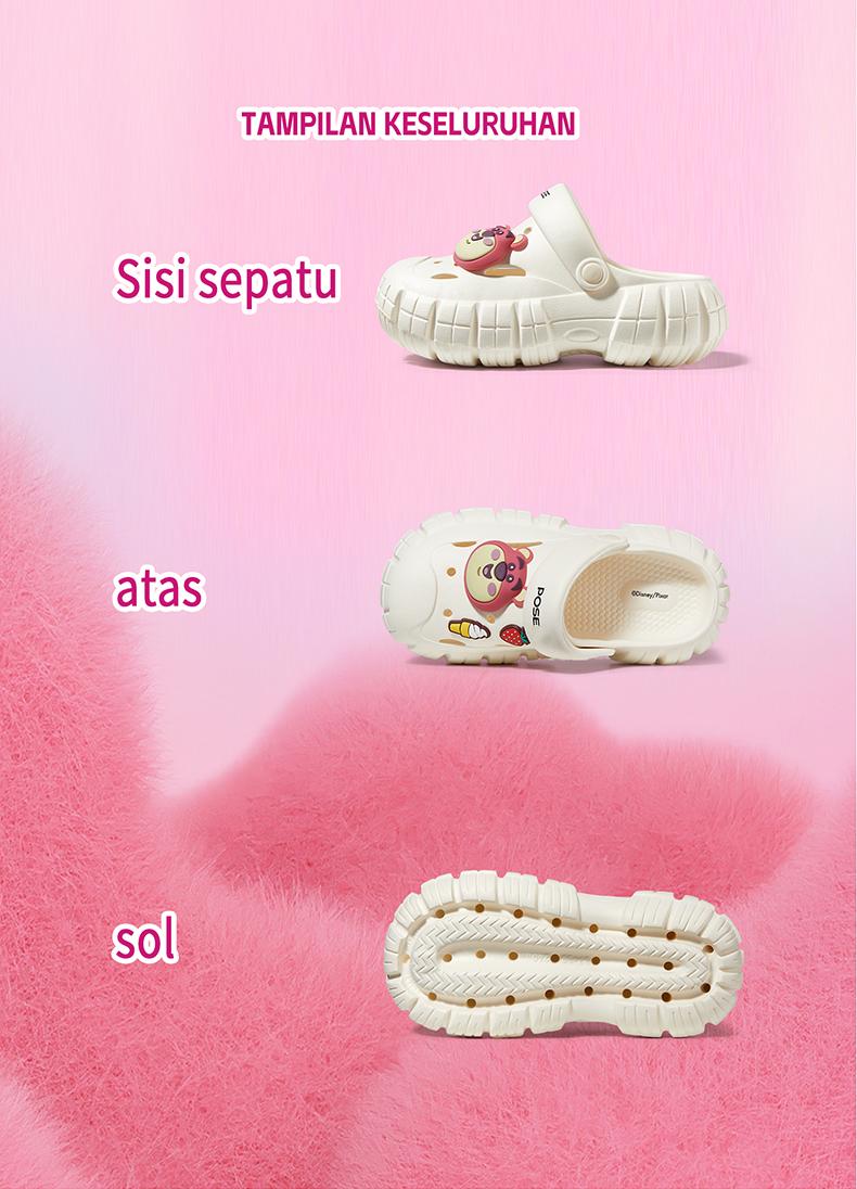 【Disney Penjualan kilat waktu terbatas】【Bebas biaya kirim】POSE Pioneer x Disney  sandal Anti-selip Nyaman Bernapas menambah tinggi badan Sol tebal dalam di luar ruangan bepergian pria dan wanita pasangan Santai canggih kualitas Dingin P2244631 32 33 34
