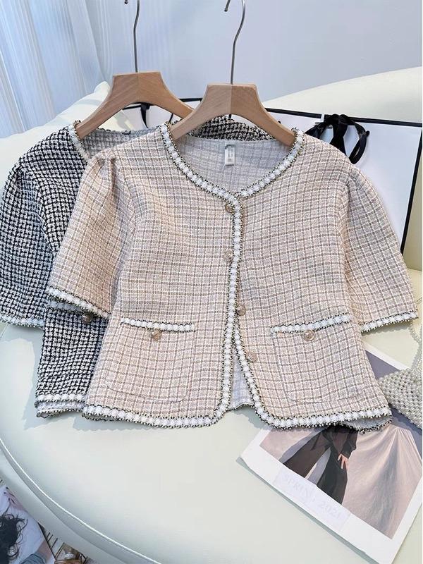 Blazer Ryu Knitwear Wanita Atasan Outer Panjang Baju Motif Crop Tebal Katun Casual Kardigan Jaket Bunga Sweater 3
