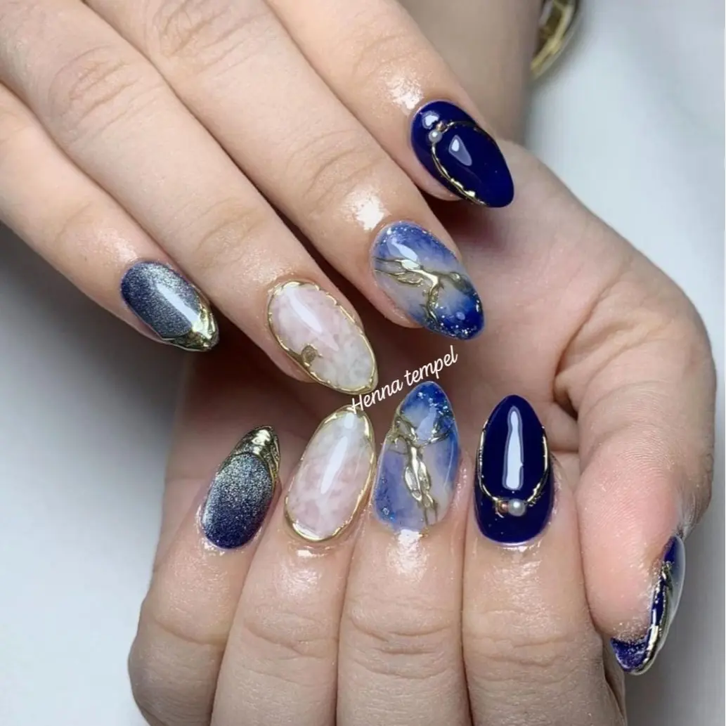 Press on nailis kuku palsu handmade marble gratis lem kuku
