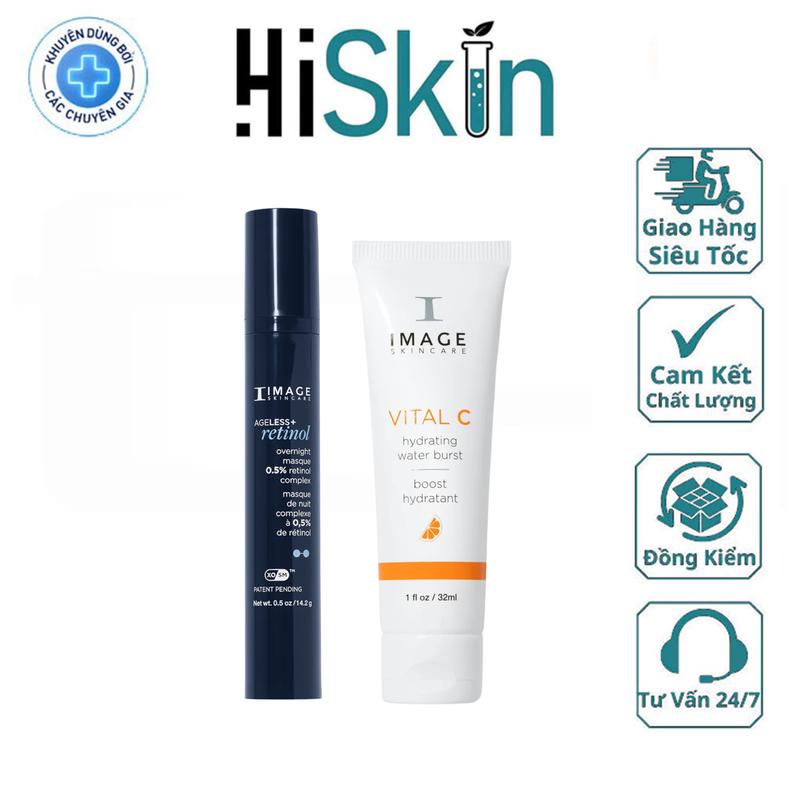 Combo căng bóng mọng da trẻ hoá da Retinol AGELESS Total Retinol A Crème 14.2gr, VITAL C Hydrating Water Burst 32ml